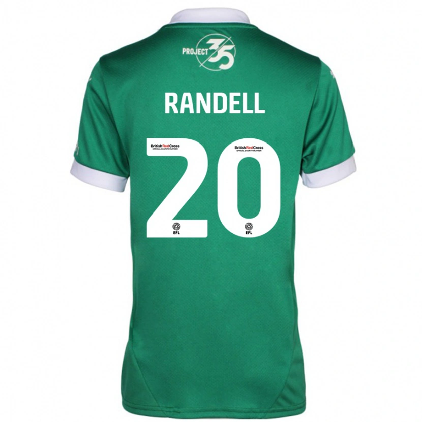 Danxen Enfant Maillot Adam Randell #20 Vert Blanc Tenues Domicile 2024/25 T-Shirt