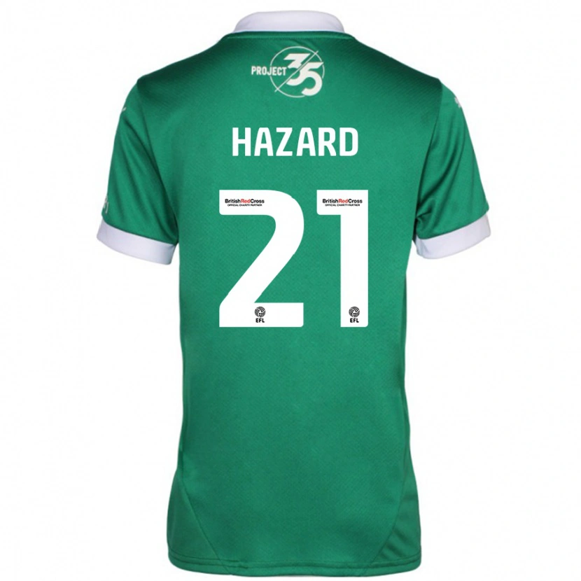 Danxen Enfant Maillot Conor Hazard #21 Vert Blanc Tenues Domicile 2024/25 T-Shirt