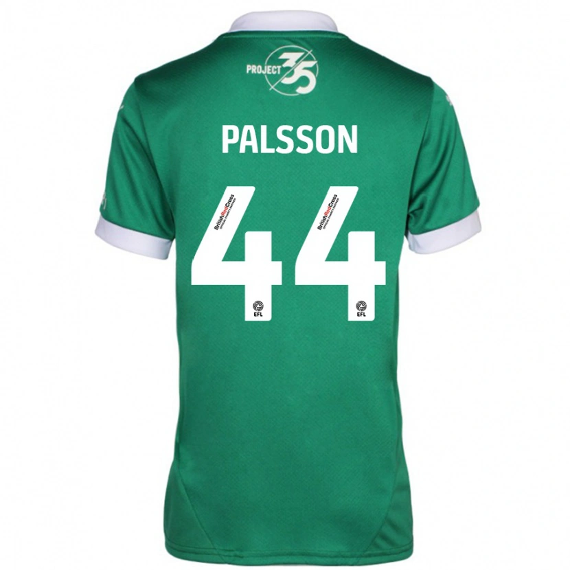 Danxen Enfant Maillot Victor Pálsson #44 Vert Blanc Tenues Domicile 2024/25 T-Shirt