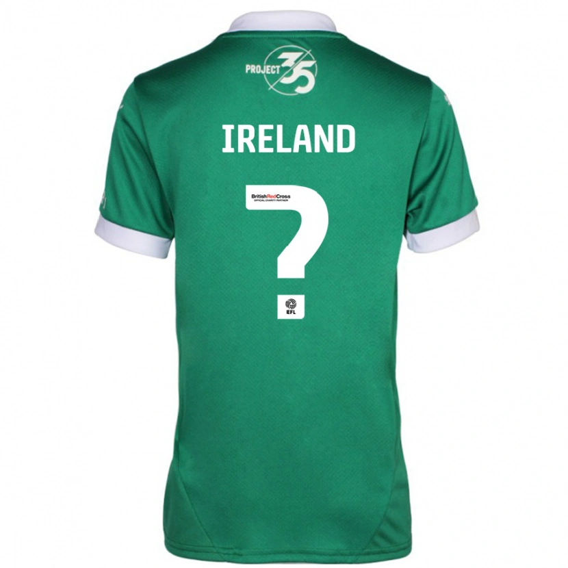 Danxen Enfant Maillot Jensen Ireland #0 Vert Blanc Tenues Domicile 2024/25 T-Shirt