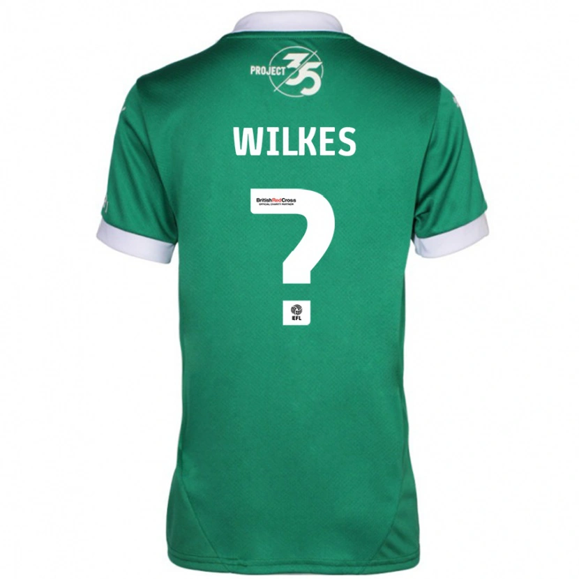 Danxen Enfant Maillot Finley Wilkes #0 Vert Blanc Tenues Domicile 2024/25 T-Shirt