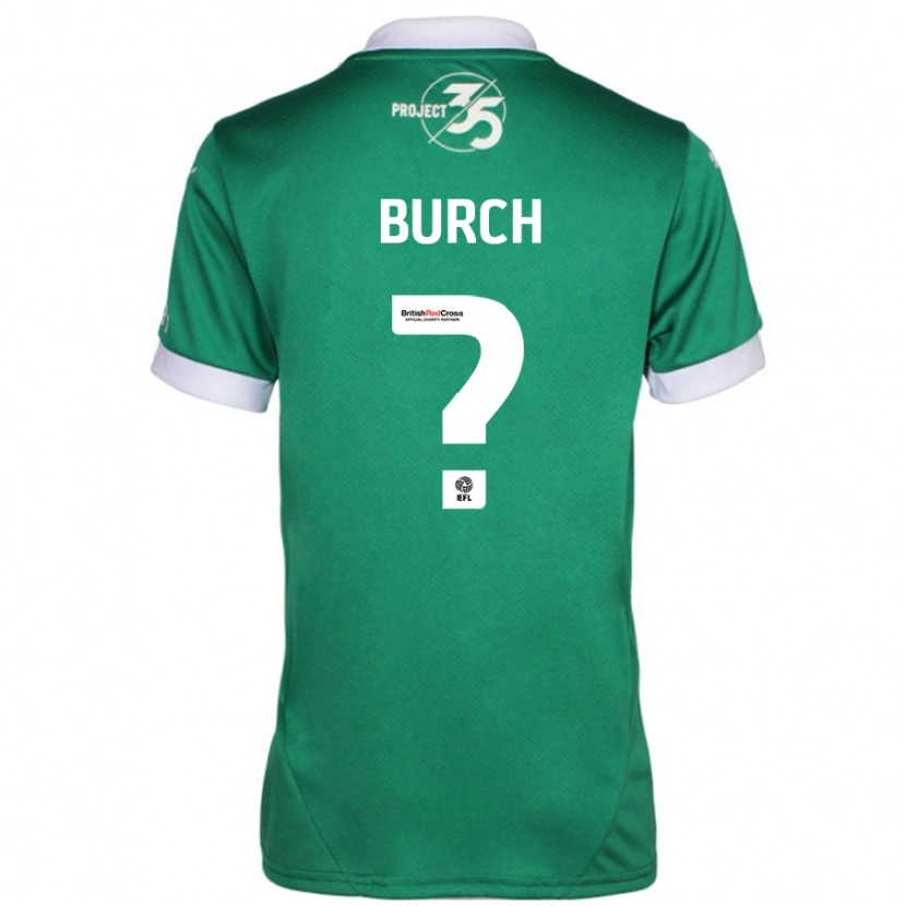 Danxen Enfant Maillot Kian Burch #0 Vert Blanc Tenues Domicile 2024/25 T-Shirt