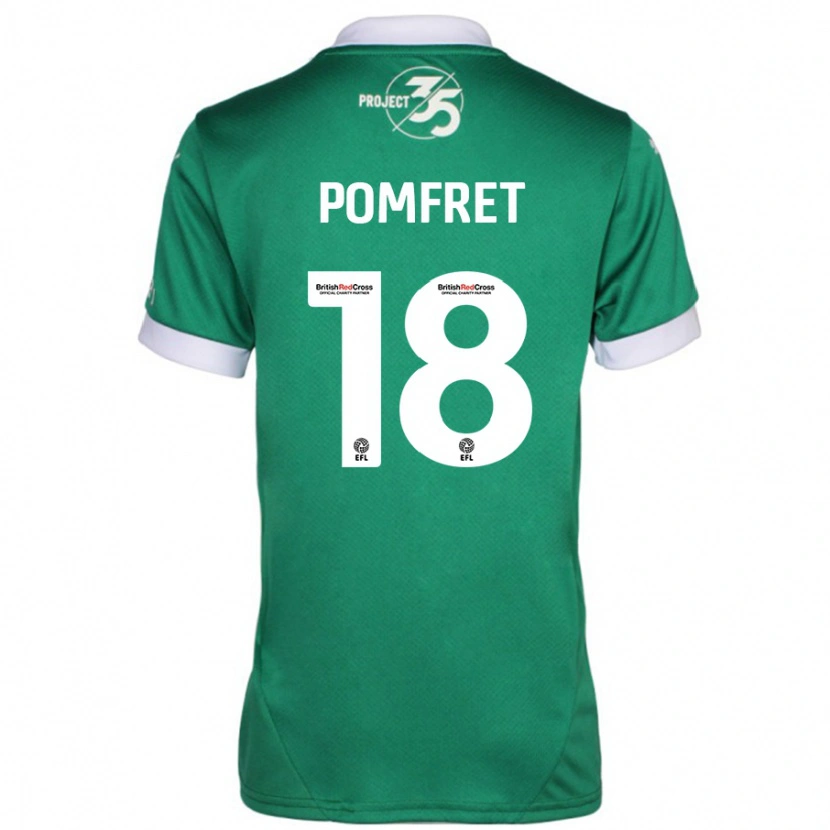 Danxen Enfant Maillot Taya Pomfret #18 Vert Blanc Tenues Domicile 2024/25 T-Shirt