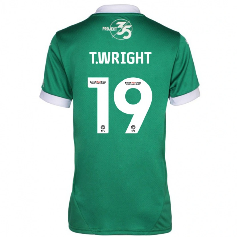 Danxen Enfant Maillot Tyreik Wright #19 Vert Blanc Tenues Domicile 2024/25 T-Shirt