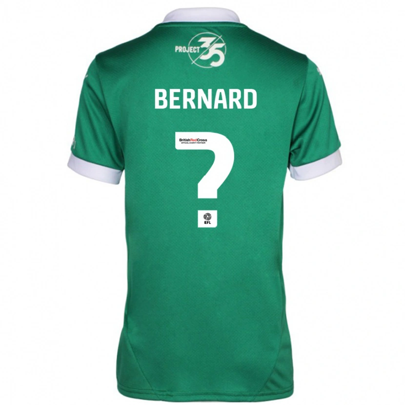 Danxen Enfant Maillot Josh Bernard #0 Vert Blanc Tenues Domicile 2024/25 T-Shirt