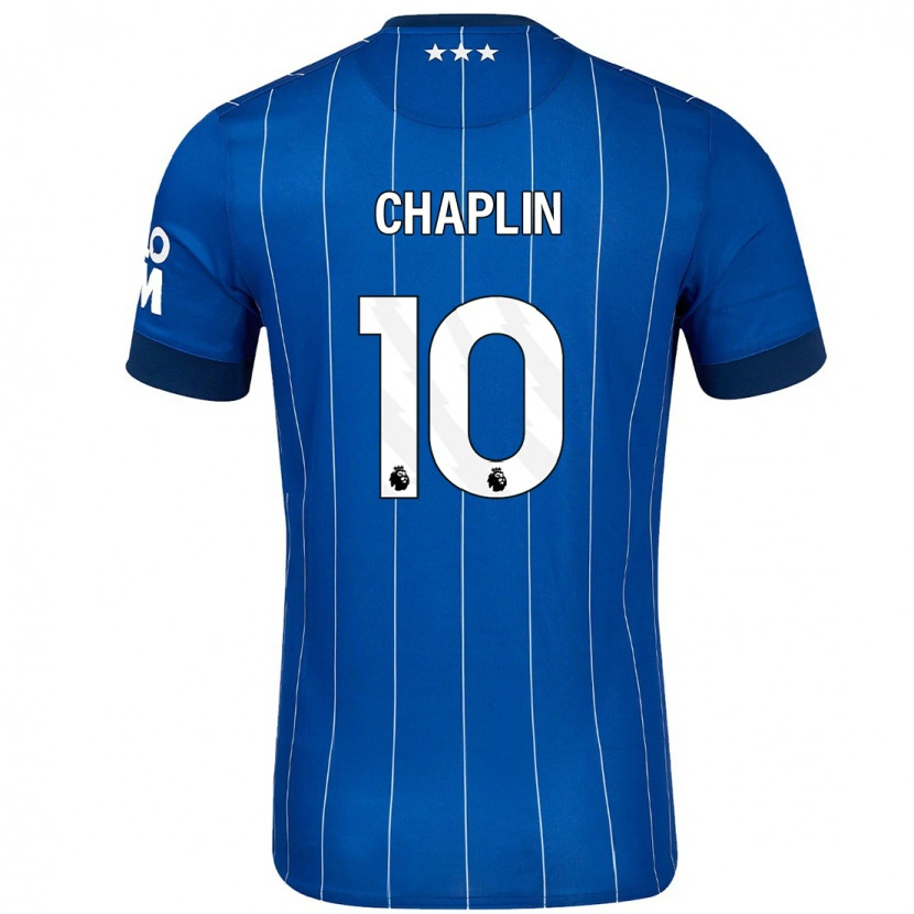 Danxen Enfant Maillot Conor Chaplin #10 Bleu Marine Tenues Domicile 2024/25 T-Shirt