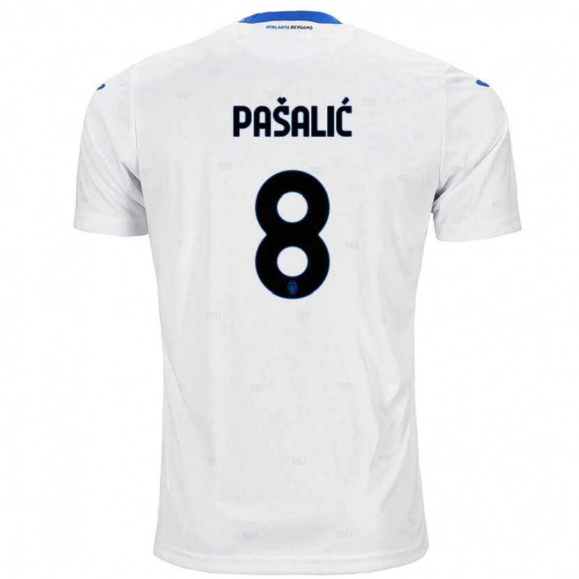 Danxen Enfant Maillot Mario Pasalic #8 Blanc Tenues Extérieur 2024/25 T-Shirt