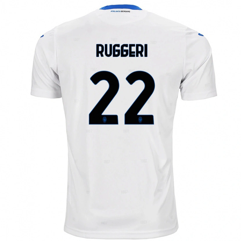 Danxen Enfant Maillot Matteo Ruggeri #22 Blanc Tenues Extérieur 2024/25 T-Shirt