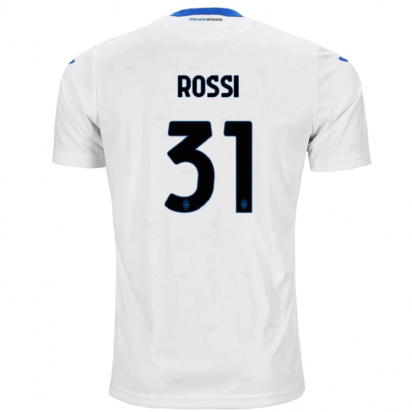 Danxen Enfant Maillot Francesco Rossi #31 Blanc Tenues Extérieur 2024/25 T-Shirt