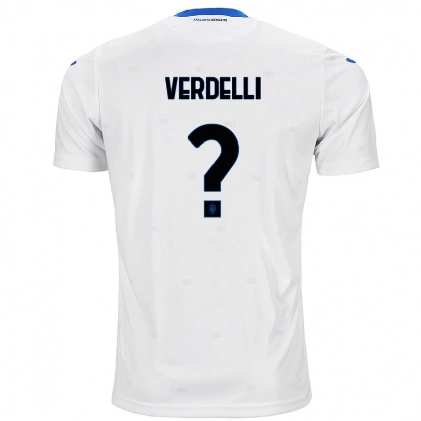 Danxen Enfant Maillot Davide Verdelli #0 Blanc Tenues Extérieur 2024/25 T-Shirt