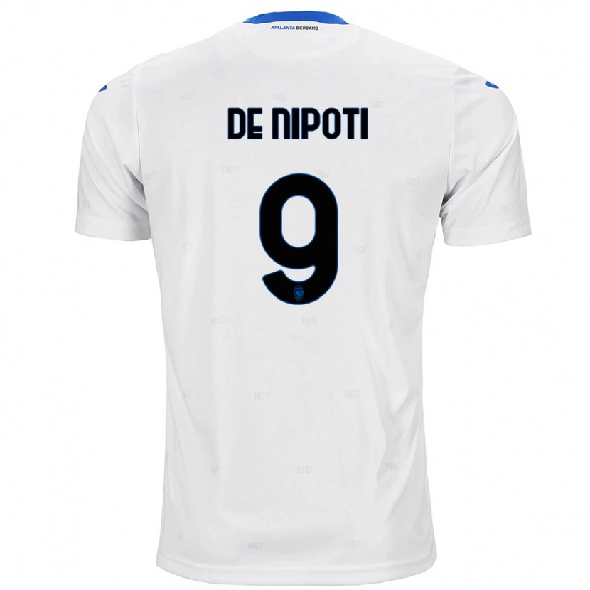 Danxen Enfant Maillot Tommaso De Nipoti #9 Blanc Tenues Extérieur 2024/25 T-Shirt