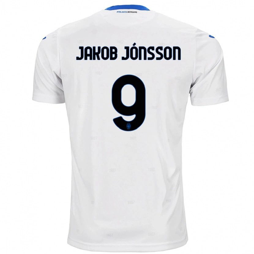 Danxen Enfant Maillot Birkir Jakob Jónsson #9 Blanc Tenues Extérieur 2024/25 T-Shirt