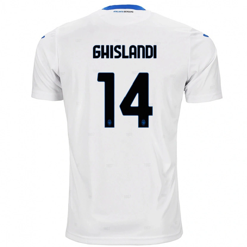 Danxen Enfant Maillot Davide Ghislandi #14 Blanc Tenues Extérieur 2024/25 T-Shirt