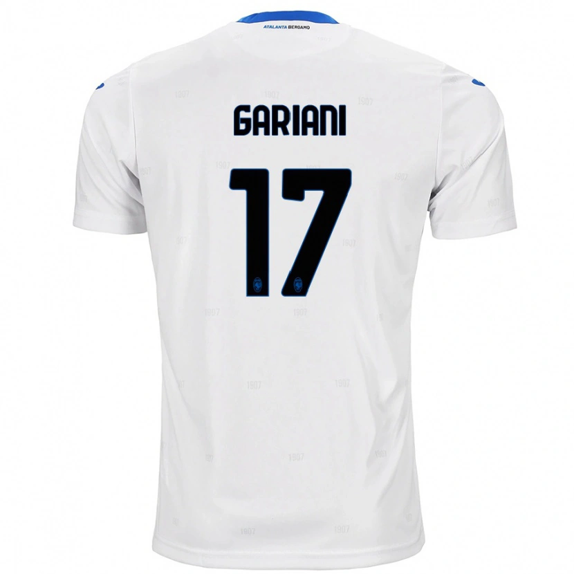 Danxen Enfant Maillot Niccolò Gariani #17 Blanc Tenues Extérieur 2024/25 T-Shirt