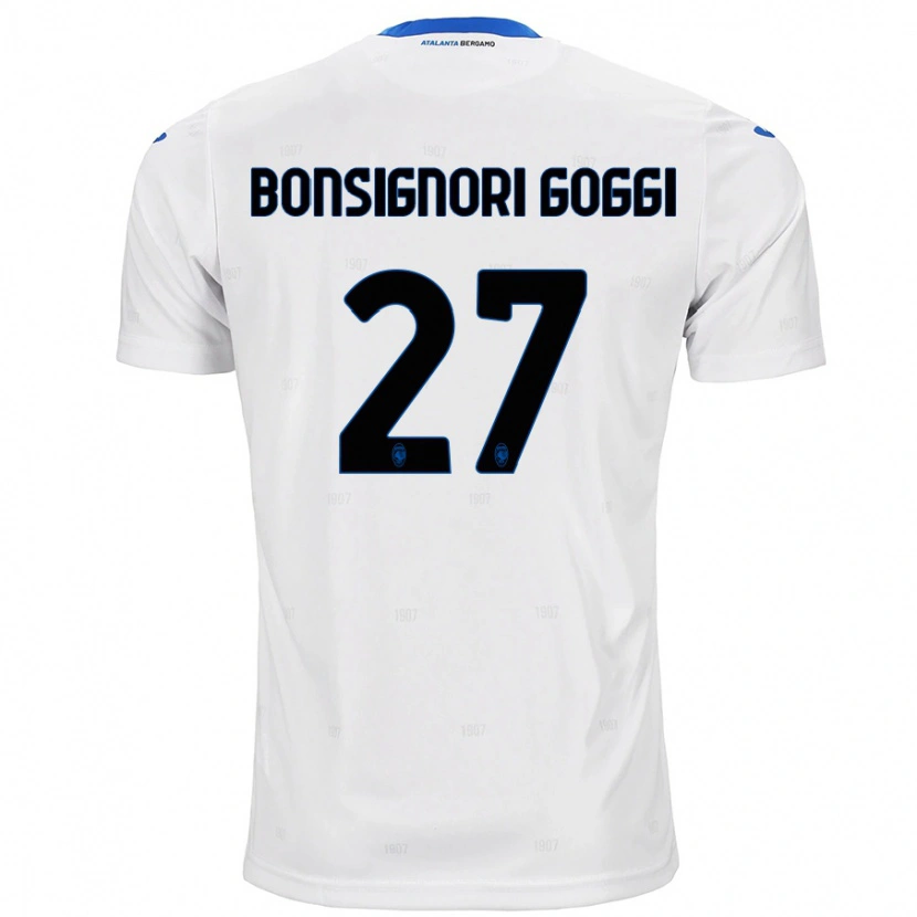 Danxen Enfant Maillot Lorenzo Bonsignori Goggi #27 Blanc Tenues Extérieur 2024/25 T-Shirt