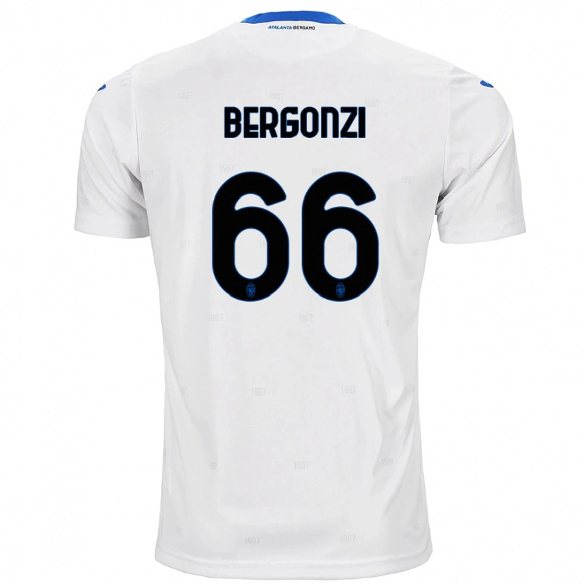 Danxen Enfant Maillot Federico Bergonzi #66 Blanc Tenues Extérieur 2024/25 T-Shirt