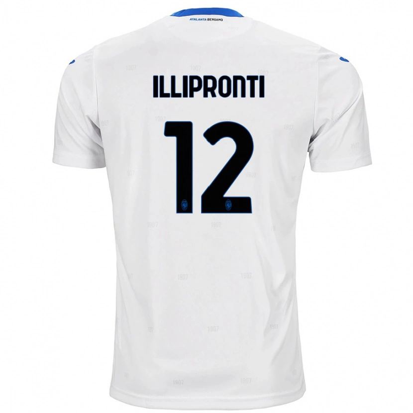 Danxen Enfant Maillot Filippo Illipronti #12 Blanc Tenues Extérieur 2024/25 T-Shirt