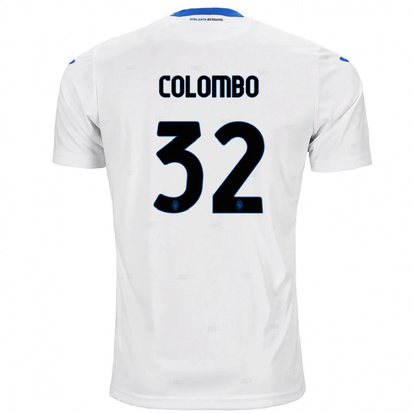 Danxen Enfant Maillot Matteo Colombo #32 Blanc Tenues Extérieur 2024/25 T-Shirt