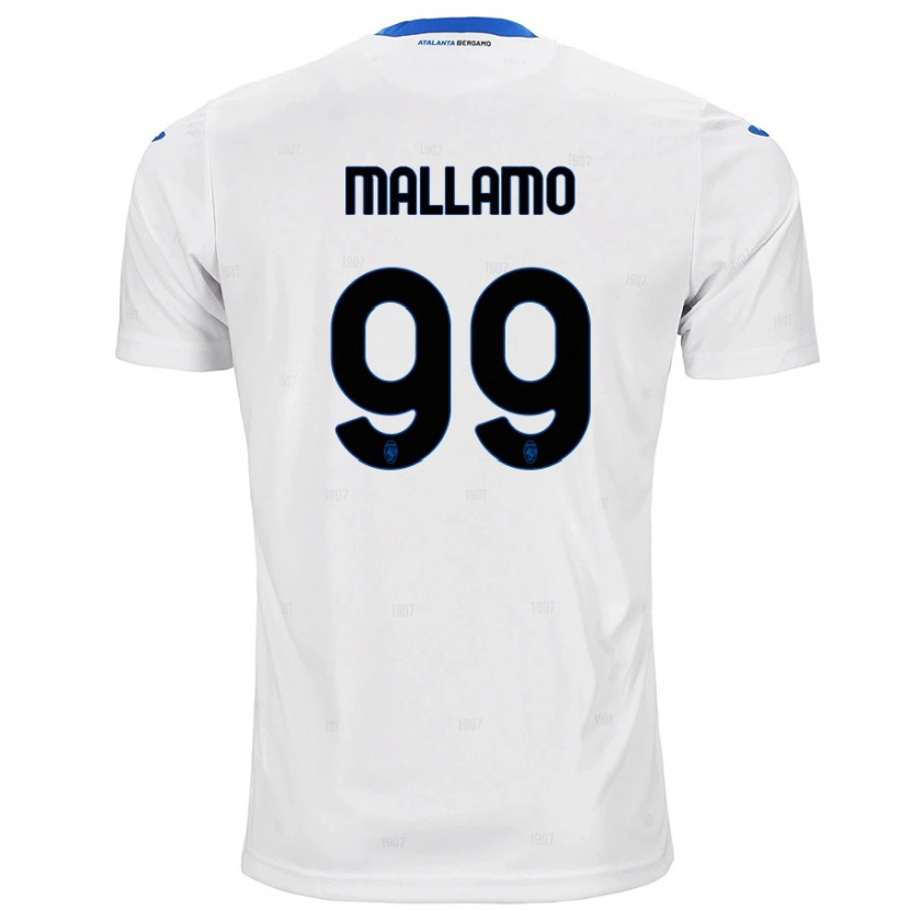 Danxen Enfant Maillot Alessandro Mallamo #99 Blanc Tenues Extérieur 2024/25 T-Shirt