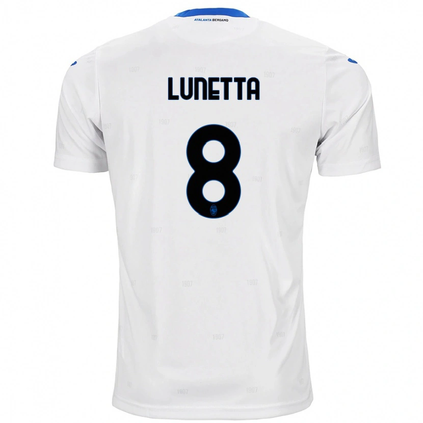 Danxen Enfant Maillot Gabriel Lunetta #8 Blanc Tenues Extérieur 2024/25 T-Shirt