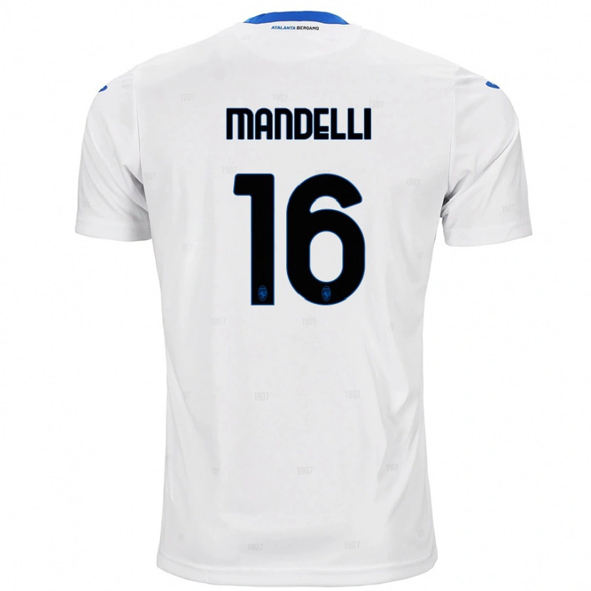 Danxen Enfant Maillot Giulia Mandelli #16 Blanc Tenues Extérieur 2024/25 T-Shirt