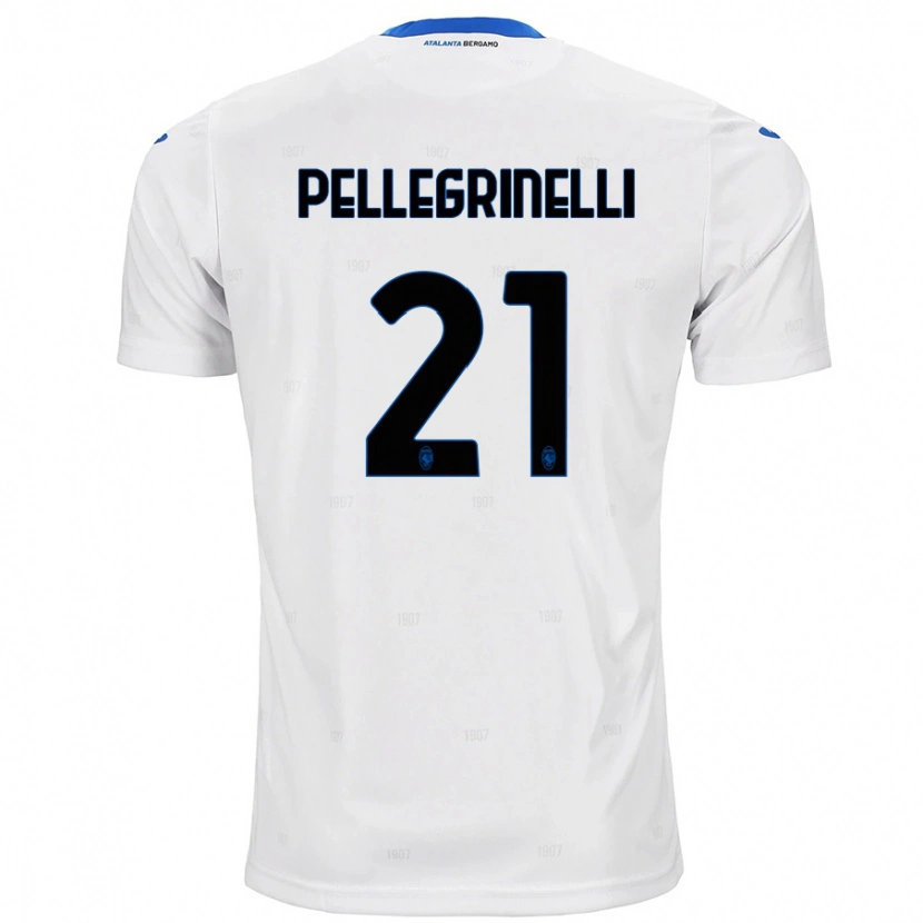 Danxen Enfant Maillot Giorgia Pellegrinelli #21 Blanc Tenues Extérieur 2024/25 T-Shirt