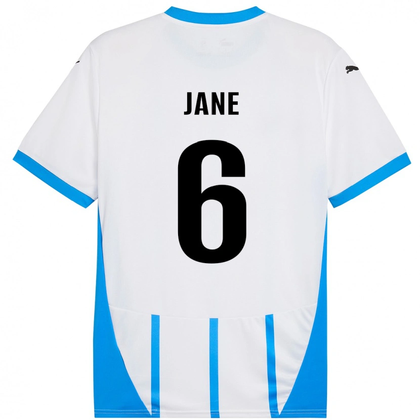 Danxen Enfant Maillot Refiloe Jane #6 Blanc Bleu Tenues Extérieur 2024/25 T-Shirt