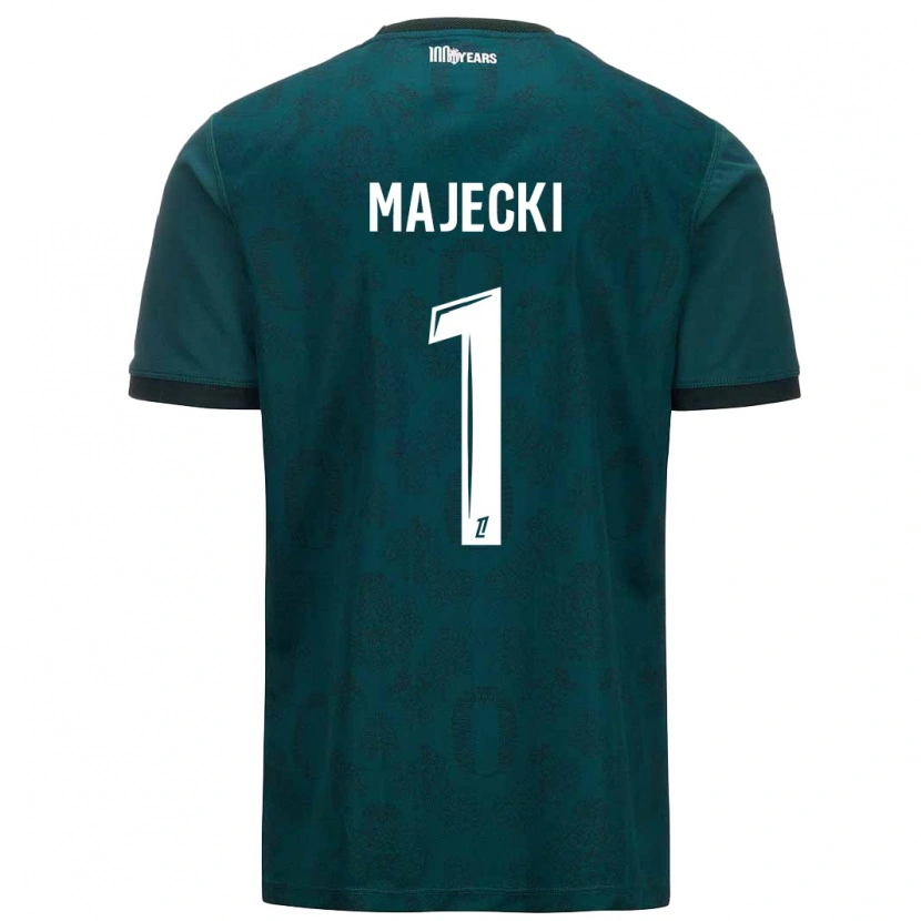 Danxen Enfant Maillot Radoslaw Majecki #1 Vert Foncé Tenues Extérieur 2024/25 T-Shirt