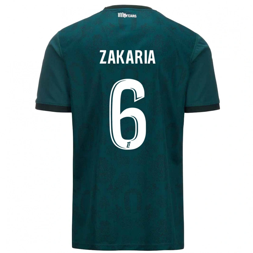 Danxen Enfant Maillot Denis Zakaria #6 Vert Foncé Tenues Extérieur 2024/25 T-Shirt