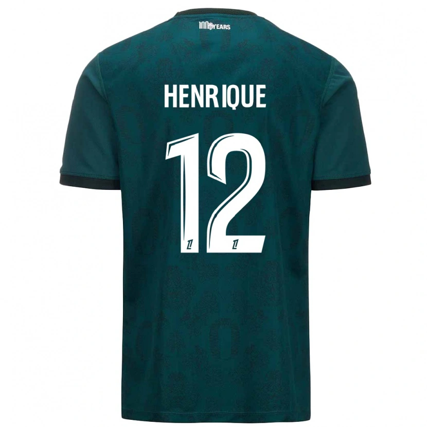 Danxen Enfant Maillot Caio Henrique #12 Vert Foncé Tenues Extérieur 2024/25 T-Shirt