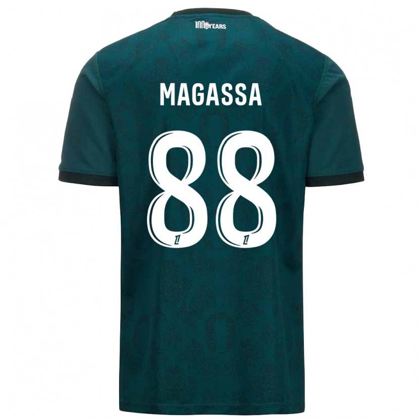 Danxen Enfant Maillot Soungoutou Magassa #88 Vert Foncé Tenues Extérieur 2024/25 T-Shirt