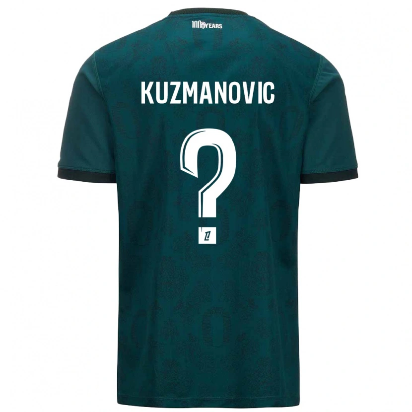 Danxen Enfant Maillot Dejan Kuzmanovic #0 Vert Foncé Tenues Extérieur 2024/25 T-Shirt