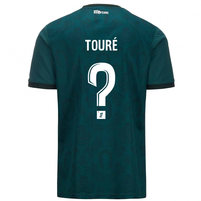 Danxen Enfant Maillot Ilane Touré #0 Vert Foncé Tenues Extérieur 2024/25 T-Shirt