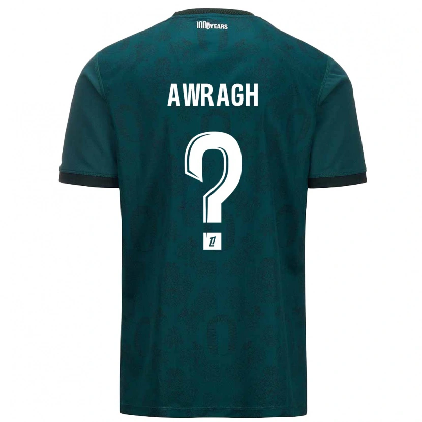 Danxen Enfant Maillot Soufian Awragh #0 Vert Foncé Tenues Extérieur 2024/25 T-Shirt