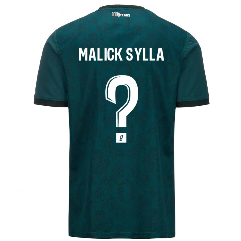 Danxen Enfant Maillot Malick Sylla #0 Vert Foncé Tenues Extérieur 2024/25 T-Shirt