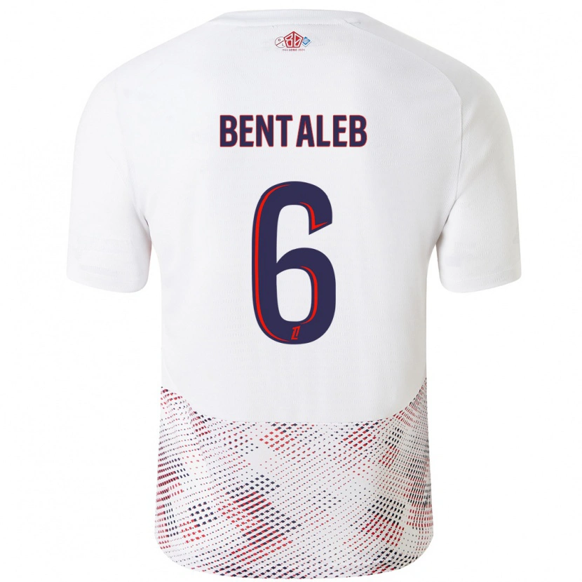 Danxen Enfant Maillot Nabil Bentaleb #6 Blanc Bleu Royal Tenues Extérieur 2024/25 T-Shirt