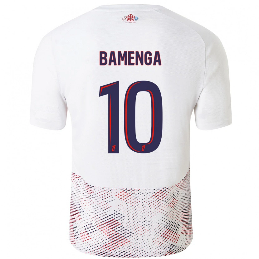 Danxen Enfant Maillot Naomie Bamenga #10 Blanc Bleu Royal Tenues Extérieur 2024/25 T-Shirt