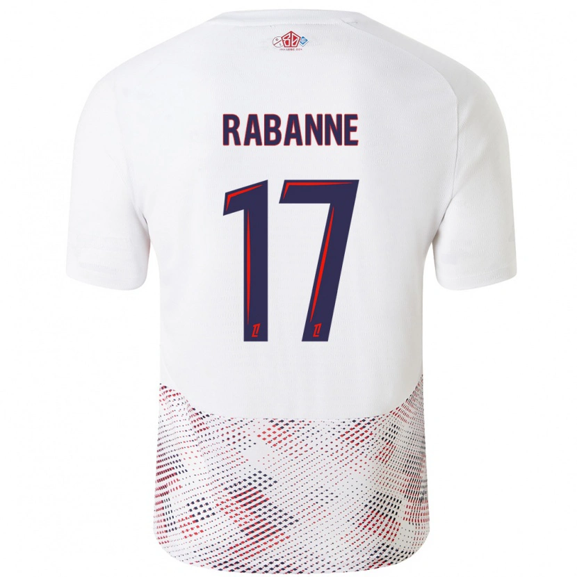 Danxen Enfant Maillot Julie Rabanne #17 Blanc Bleu Royal Tenues Extérieur 2024/25 T-Shirt