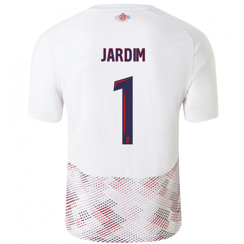 Danxen Enfant Maillot Leo Jardim #1 Blanc Bleu Royal Tenues Extérieur 2024/25 T-Shirt