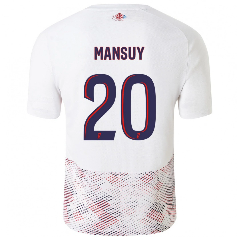 Danxen Enfant Maillot Heloise Mansuy #20 Blanc Bleu Royal Tenues Extérieur 2024/25 T-Shirt