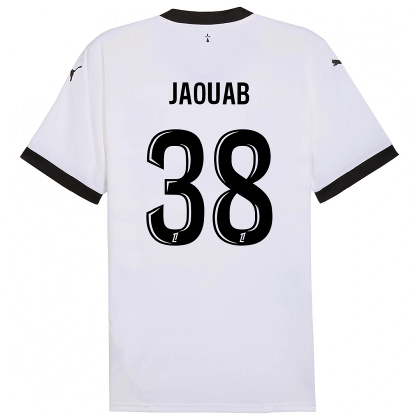 Danxen Enfant Maillot Mohamed Jaouab #38 Blanc Noir Tenues Extérieur 2024/25 T-Shirt