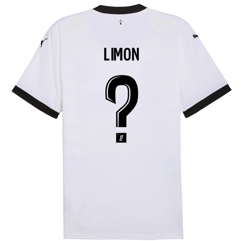 Danxen Enfant Maillot Paolo Limon #0 Blanc Noir Tenues Extérieur 2024/25 T-Shirt