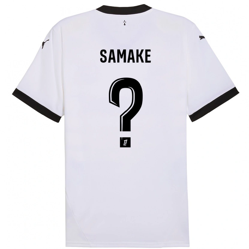 Danxen Enfant Maillot Wilson Samaké #0 Blanc Noir Tenues Extérieur 2024/25 T-Shirt