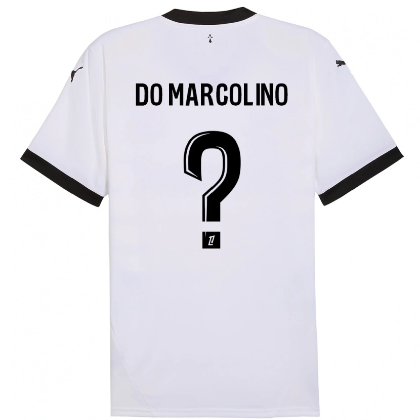 Danxen Enfant Maillot Arsène Do Marcolino #0 Blanc Noir Tenues Extérieur 2024/25 T-Shirt