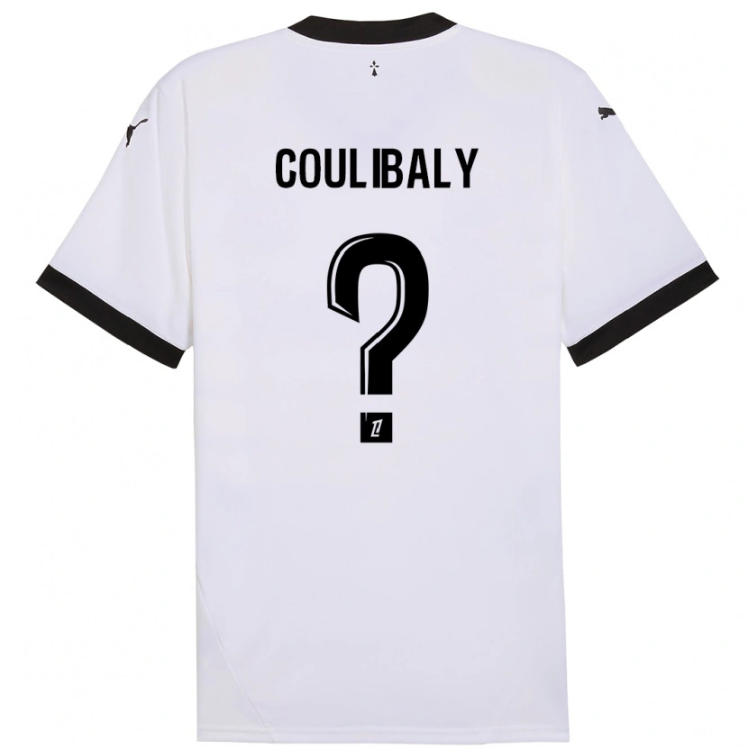 Danxen Enfant Maillot Joël Coulibaly #0 Blanc Noir Tenues Extérieur 2024/25 T-Shirt