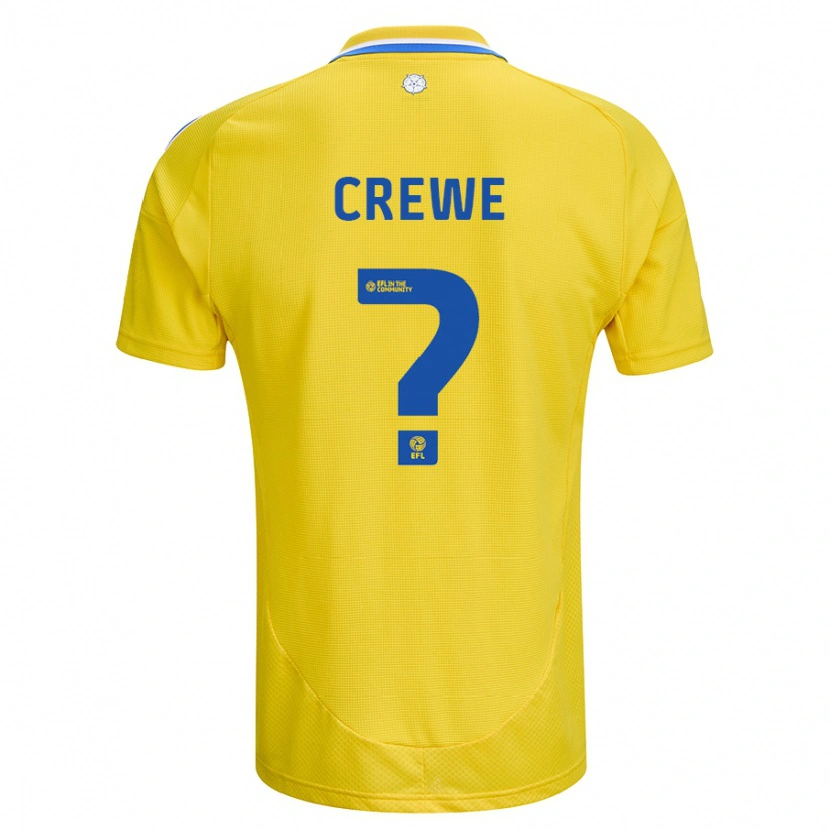 Danxen Enfant Maillot Charlie Crew #0 Jaune Bleu Tenues Extérieur 2024/25 T-Shirt