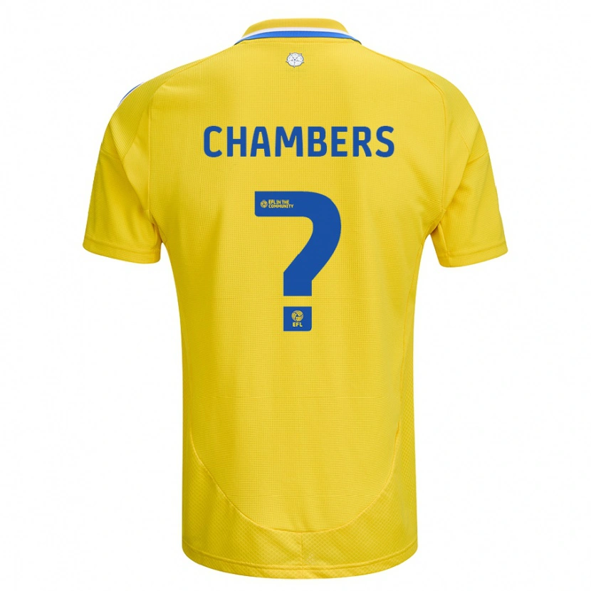 Danxen Enfant Maillot Sam Chambers #0 Jaune Bleu Tenues Extérieur 2024/25 T-Shirt