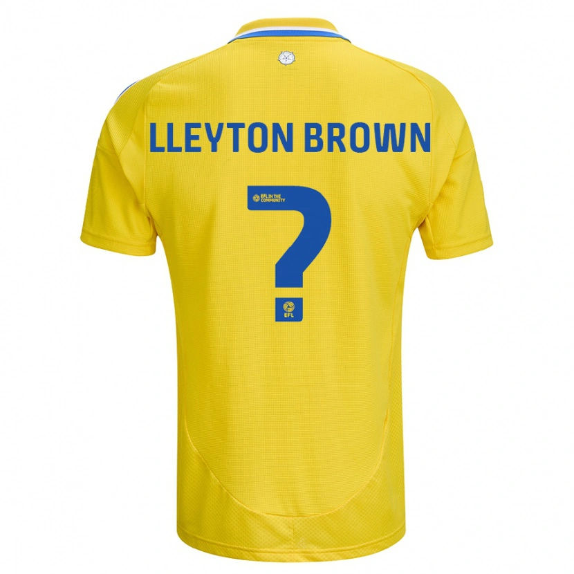 Danxen Enfant Maillot Lleyton Brown #0 Jaune Bleu Tenues Extérieur 2024/25 T-Shirt