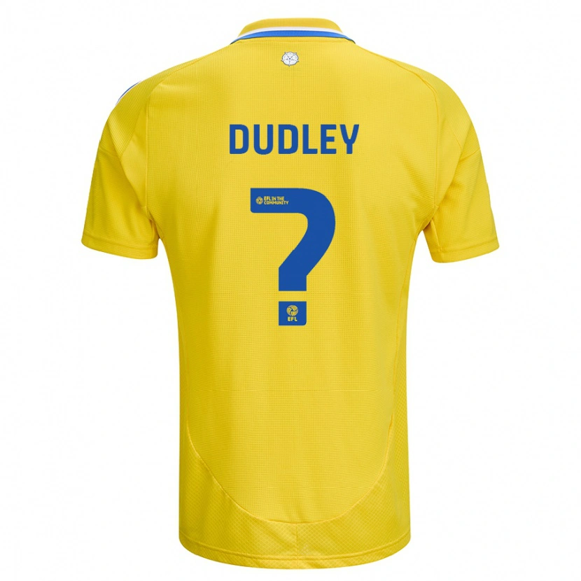 Danxen Enfant Maillot Louie Dudley #0 Jaune Bleu Tenues Extérieur 2024/25 T-Shirt