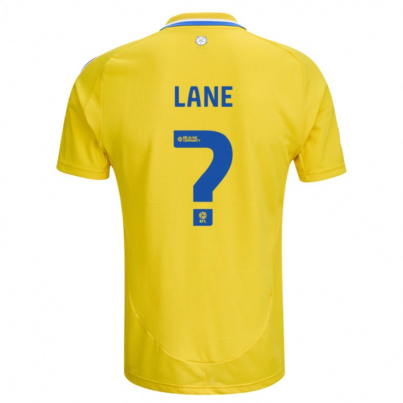 Danxen Enfant Maillot Freddie Lane #0 Jaune Bleu Tenues Extérieur 2024/25 T-Shirt